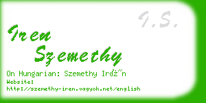 iren szemethy business card